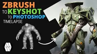 ZBrush to Keyshot to Photoshop Timelapse - 'Mech Robot' Concept