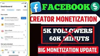 Facebook Content Monetization Beta | Facebook Creator Monetization New Tools | Facebook Monetization