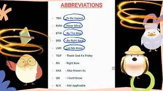 Commonly Used Abbreviations In English