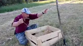 Заготовка сена, вяжем тюки в ручную.