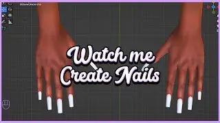 🌸 Watch me Create Nails for the Sims 4 | Blender