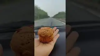 Happiness is having oven fresh muffins on the highway drive #hyderabad #journey