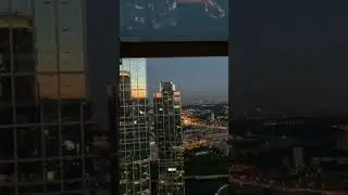 Amazing sunset city. Вид на город с 60 этажа Москва сити