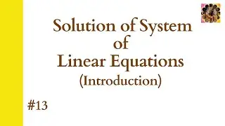 13. Solution of system of linear equations || B.Tech. BBA BCA  #linearalgebra  #matrixmethod #rank