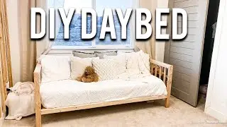 DIY DAY BED - beginner build with a boho twin bed for teen girl