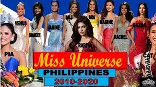MISS UNIVERSE PHILIPPINES TITLE HOLDERS (2010-2020)