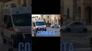 Passaggio ambulanza della Misericordia di San Giovanni V.no in emergenza