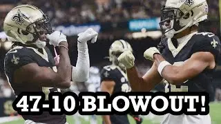 THE SAINTS BLOWOUT THE PANTHERS 47-10
