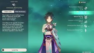 Genshin Impact Xiao level Talent Up