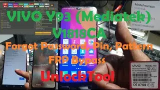 Vivo Y93│Screen Lock Removal Via Unlocktool