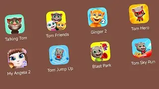 Talking Tom 1,Talking Tom Friends,Talking Ginger 2,Tom Hero Dash,My Talking Angela 2,Tom Jump Up