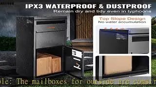 VEVOR Package Delivery Boxes for Outside 13.9"x11.6"x42", Galvanized Steel Delivery Box for Package