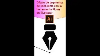 🎖DIBUJO de SEGMENTOS de LINEA RECTA con la HERRAMIENTA PLUMA en ILLUSTRATOR  [RAPIDO]😀