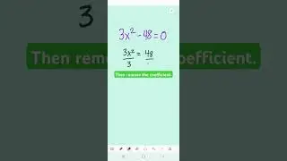 How to solve the quadratic equation by isolating terms? #math #mathshorts #algebra #quadratic