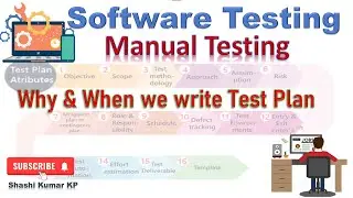 Why and when we write the Test plan | Software Testing | Manual Testing 