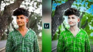 Lime Green And Blue Effect Lightroom Photo Editing | Lightroom HD Face Smooth Photo Editing Tutorial