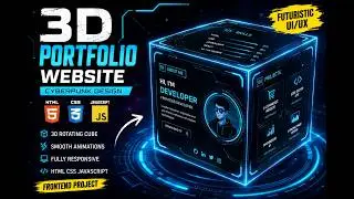 Modern 3D Portfolio Website with Rotating Cube Animation | Using Only HTML CSS JavaScript 🔥