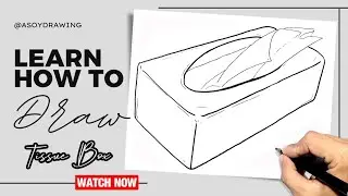 How to Draw Tissue Box - Simple Drawing