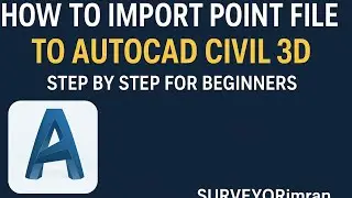 How to import point file in Auto CAD civil 3D