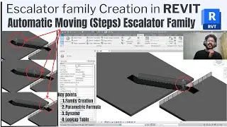 Escalator family Creation in REVIT | Automatic Moving (Steps) Escalator RFA