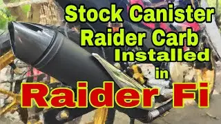 Raider 150 Carb Stock Canister + Vmax Elbow Installed in Raider FI || Mimoto