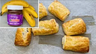 How To Make Quick and Simple Puff Pastry Banana Nutella Croissants?