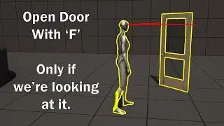 UE5 - Open Door with 'F' - Only if We're Looking At It