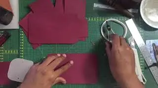 Bifold card holder wallet making.