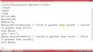 PHP Tutorial : How to Simplify program code using Ternary Operator or Conditional Operator in php
