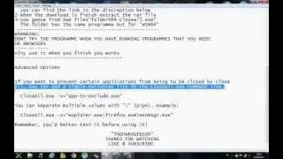 HOW TO CLOSE ALL YOUR PROGRAMMES WITH "ONECLICK"