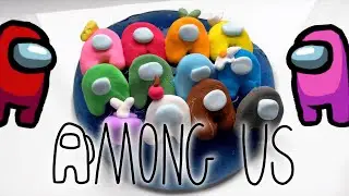 AMONG US CLAY SLIME MIXING