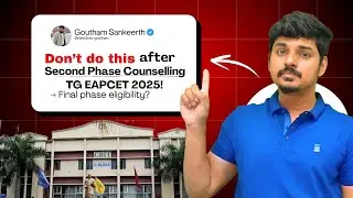 Don't Do This  After TG EAPCET Second Phase Counselling 2025 🤯😱 | Final Phase Eligibility