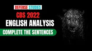 CDS 1-2022 | ENGLISH PAPER ANSWER KEY | with concepts