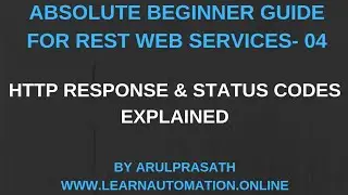 Webservices | REST | 04 | HTTP response | Status codes explained | Tamil