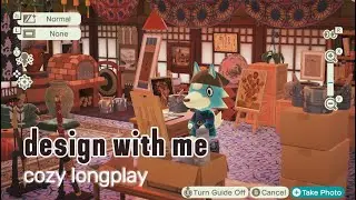 Design an Art Studio | Cozy ACNH Longplay #5 |  Happy Home Paradise | No Commentary