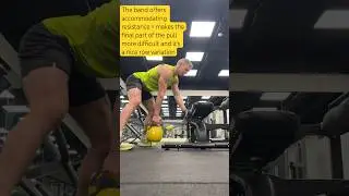 Band resisted kettlebell rows #fitness #kettlebell #backexercise #onearmrows #strengthtraining