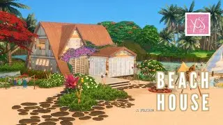 a frame beach house // the sims 4 speed build