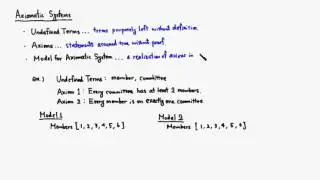 Axiomatic Systems
