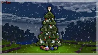 Simple Christmas Tree Build Tutorial - No Invisible Item Frame | Minecraft 🕹️