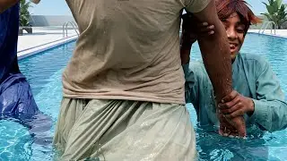 Tubewell swimming pool village Punjabi 