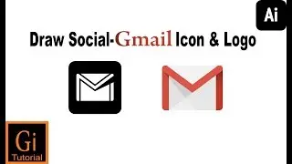 How to Draw Social-Gmail Logo & icon Using Adobe Illustrator #Gmail