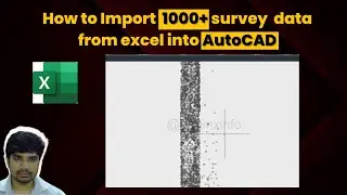 how to Import survey data from excel into autoCAD