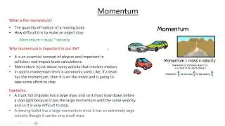 Momentum definition and examples