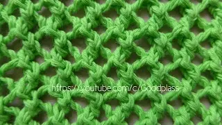 How to knit a pattern Mesh knitting needles.