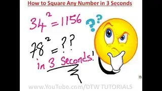 How to Square Any Number in 3 Seconds | Maths Trick