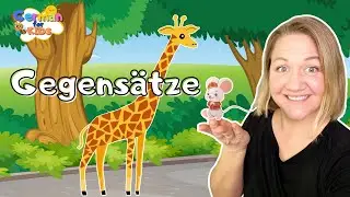 Gegensätze für Kinder | Opposites in German | German for Kids | Deutsch für Kleinkinder