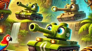 Jungle Treasures and Trials: Cartoon Tanks' Epic Safari