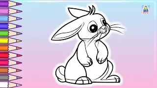 Как нарисовать ЗАЙЧИКА | Раскраска для детей Зайчик | Coloring Kids 