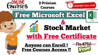 3 FREE Certification Courses || Advance Microsoft Excel || Free Course with Free Certificate 