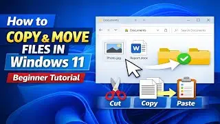 How to Copy & Move Files in Windows 11 – Beginner Tutorial